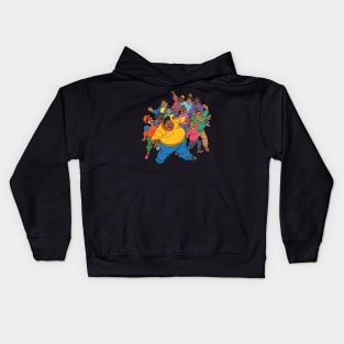 Fat Albert Cartoon Evolution Kids Hoodie